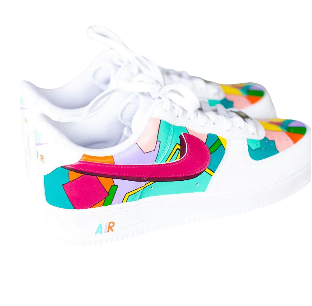 Custom geometric Air Force 1s